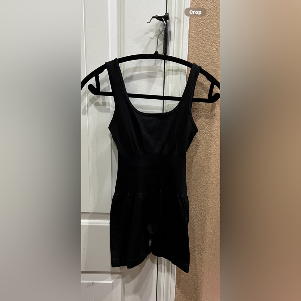 Black shorts, unitard open back size small